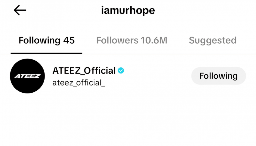 เจโฮป เริ่มติดตาม ATEEZ